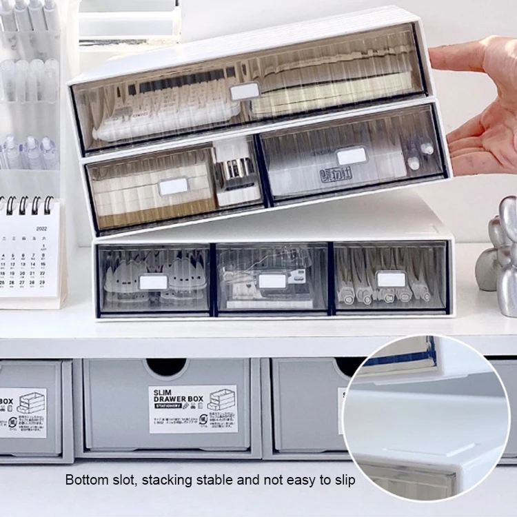 New Design Multipurpose Plastic Acrylic Multilayer Storage Box Home Office Desktop Drawer Type Multi Storage Box