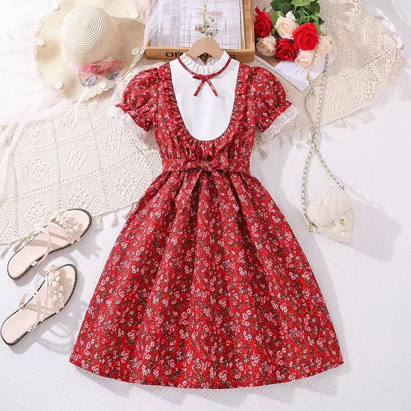 Trending 6 8 10 12 Years Teenage Girls Clothing Elegant Teen Dresses Graduation School Uniforms Dress for Kids Children Clothes