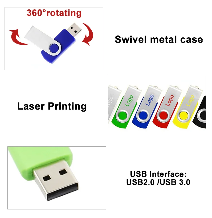 2021 популярный поворотный USB флеш-накопитель 2 0 3 4 ГБ 8 16 32 USB-накопитель с индивидуальным логотипом