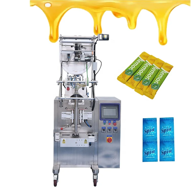 Automatic chili sauce tomato paste packing machine small pouch honey packing machine with stirring function