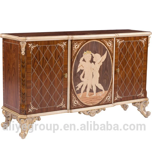 vintage cabinet furniture of wood carved console table- AMF9133