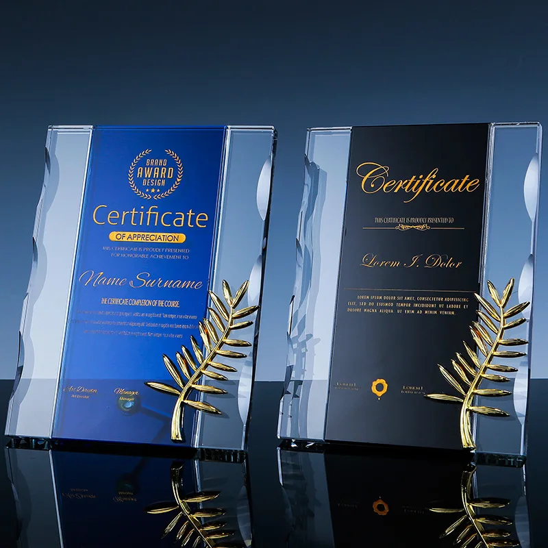 Crystal Trophy Crystal Trophy Blank Glass Plate Awards Factory Wholesale High Quality Crystal Trophy For Souvenir Gifts