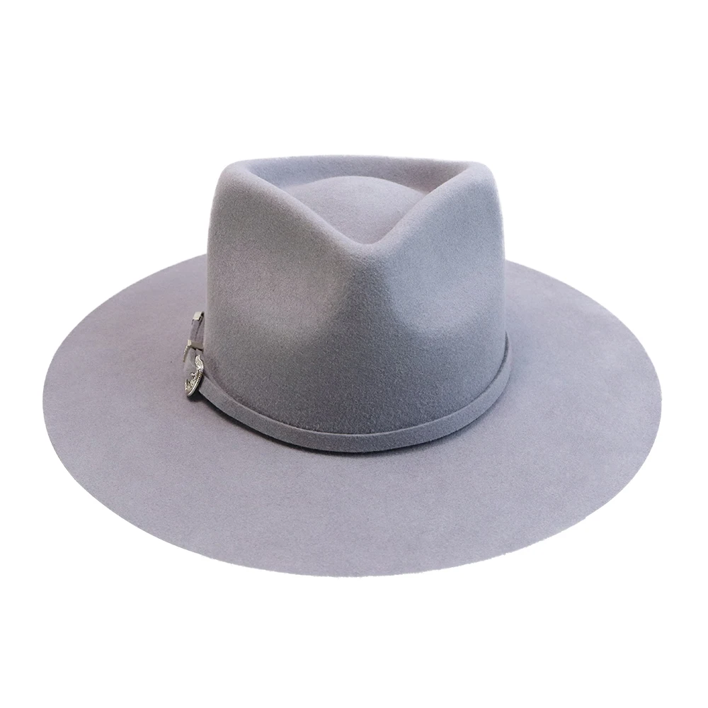 Wholesale Multiple Color Spring Outdoor Fashion Medium Western Wide Brim 100% australian Wool Fedora Hats For Women Felt Hats