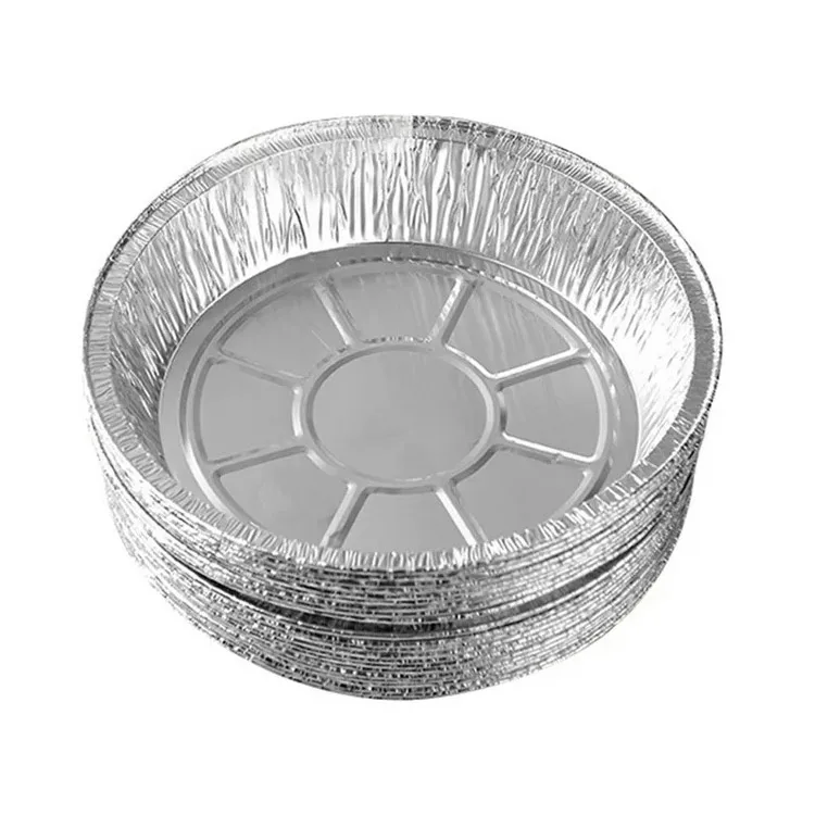 Reusable 7 Inch Round Aluminum Foil Pans With Clear Lids