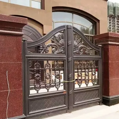 
Luxury good looking cast aluminium main gate Wholesaler cast aluminium double swing gate indian house main gate designs 