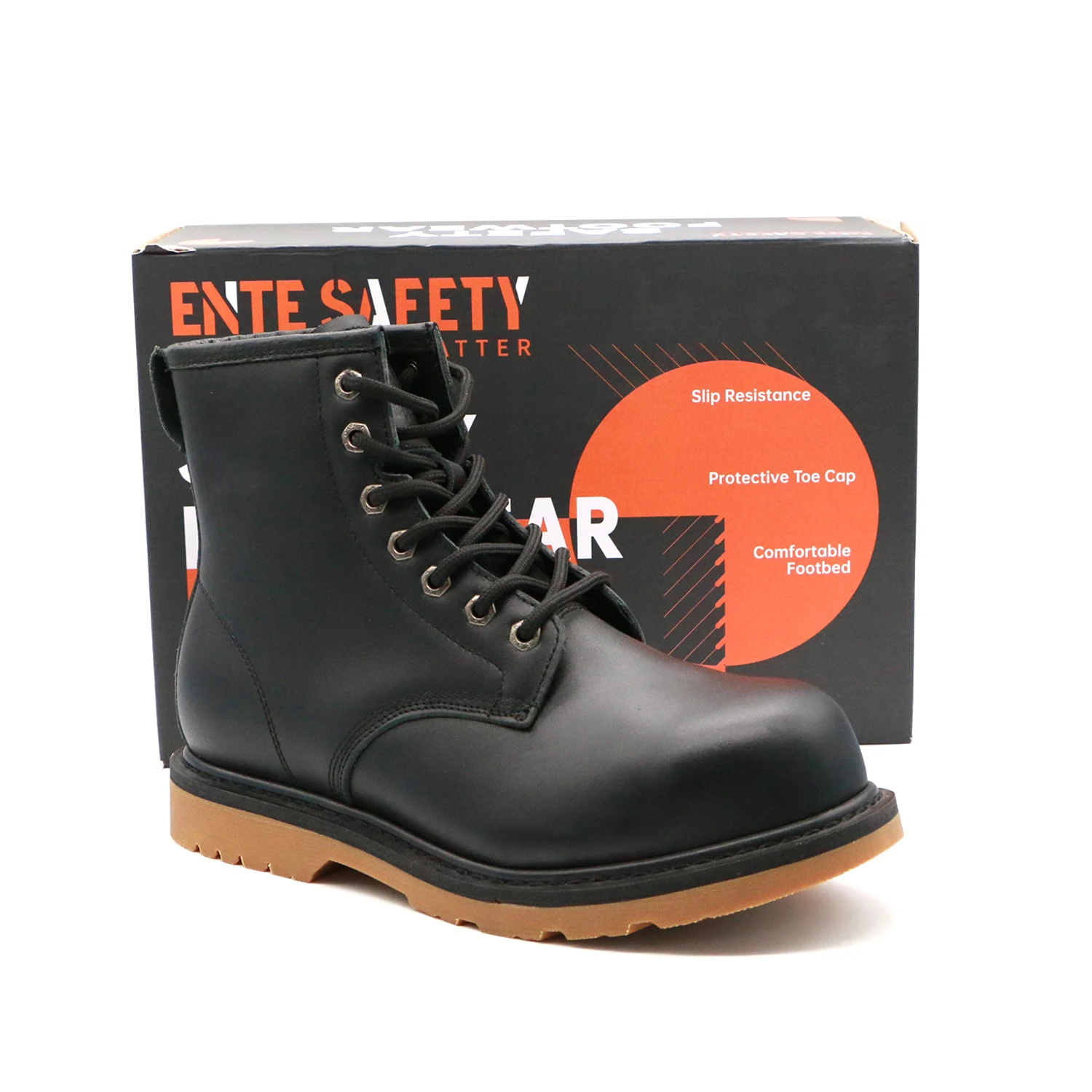 ENTE SAFETY High Voltage Chemical Resistant Composite Toe Goodyear Welt air Vent Safety Shoes for Men