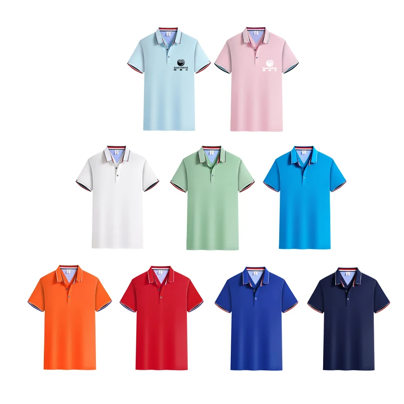 Cotton collar work wear custom printed logo quick drying polo shirt embroidery corporate party cultural shirt custom printed