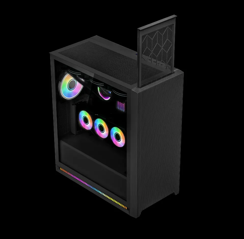 ZeroMasterr 2024 E-ATX/ATX Настольный игровой компьютер с водяным охлаждением чехол для геймеров элегантный и прочный башенный