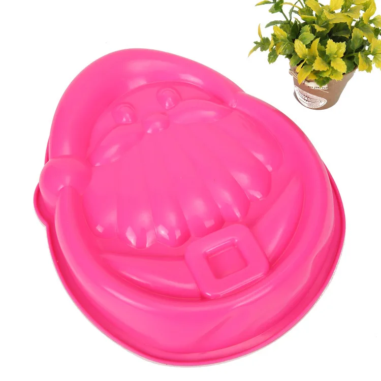 Santa Head Cake Baking Mold High Temperature Resistance Oval Chocolate 3d Silicone Mold For Cake Baking