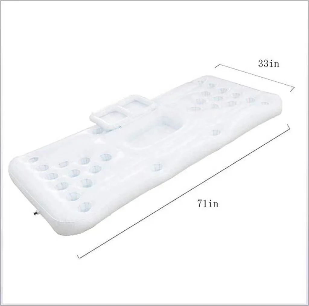 Hot sale Cup Holder Inflatable Pool Float Summer Water Party Beer Pong Table Float