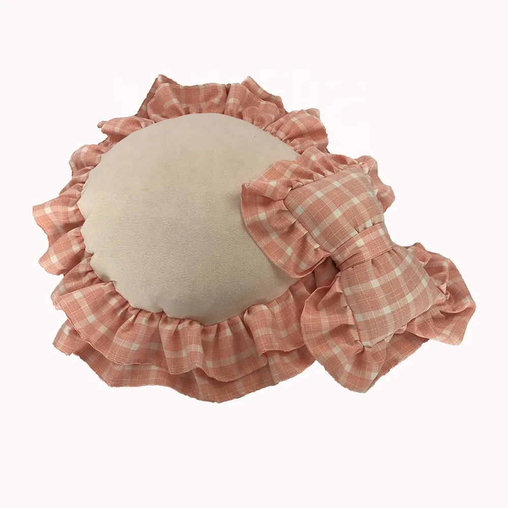 
Luxury Donut Pet Bed Cushion Lace Dog Bed Large Dog Pet Bed Pillow Cushion 