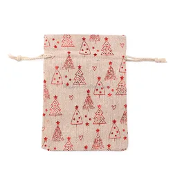 Custom Merry Christmas Santa Gift Storage Drawstring Bag