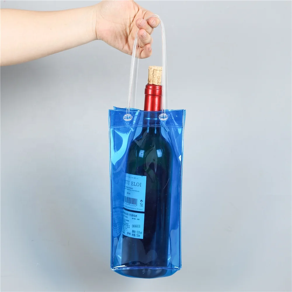 Wholesale Customized Clear Transparent Color Vinyl PVC Wine Bag for Wine Bottles