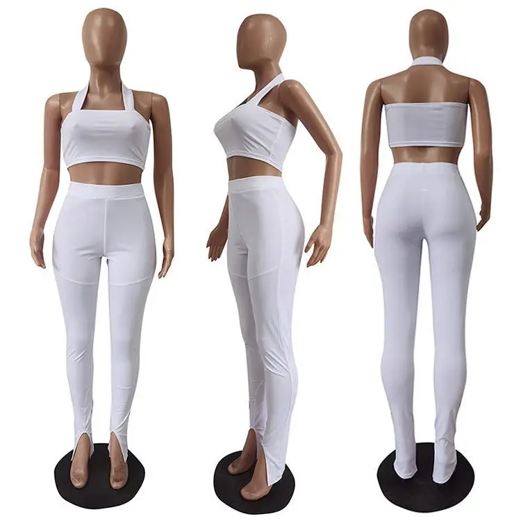 
New Arrivals High Quality Women Fashion Clothing 2021 Spring Solid Color Two Piece Set Crop Top 2 Piece Set New Arrivals High Quality Women Fashion Clothing 2021 Spring Solid Color Two Piece Set Crop Top 2 Piece Set 