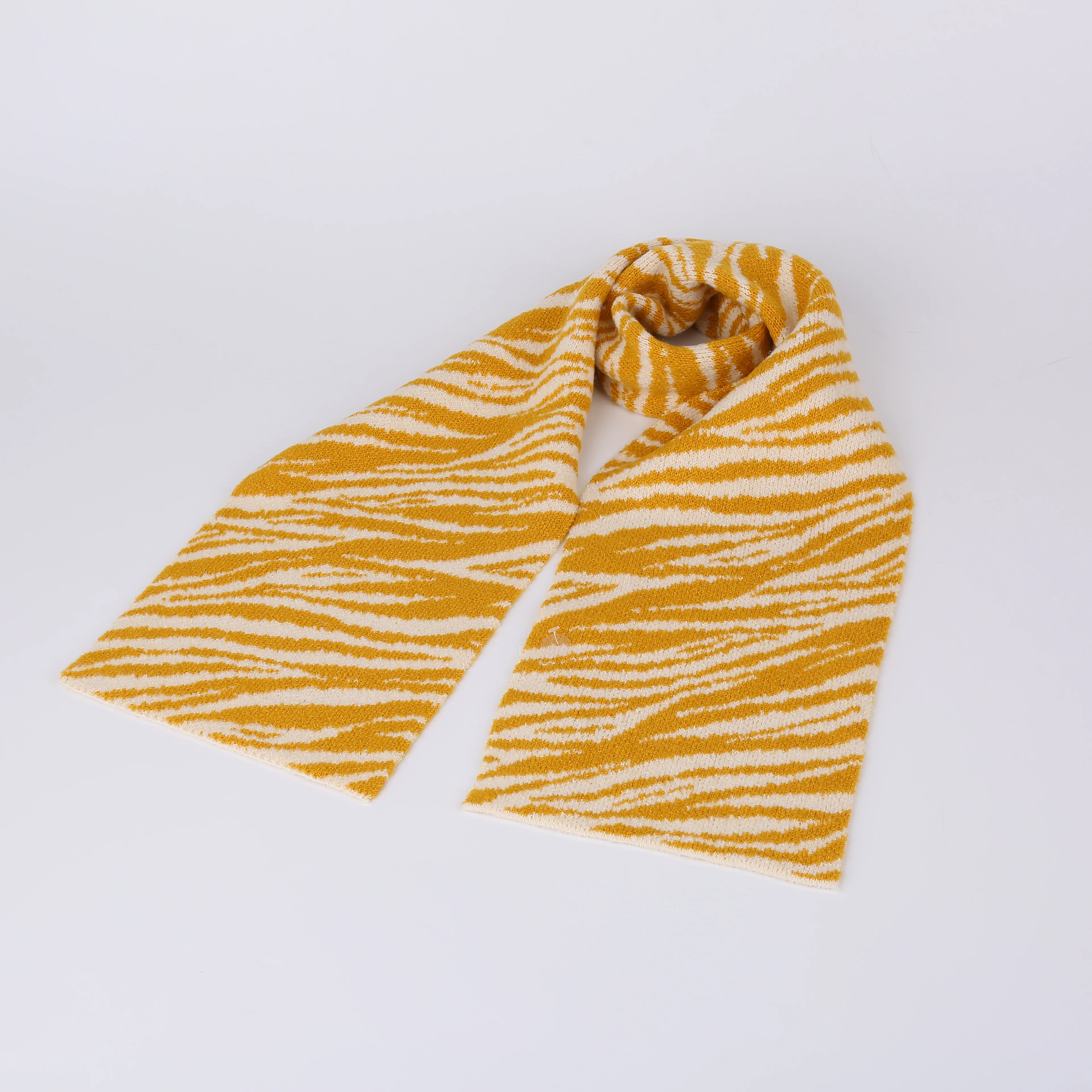 Zebra Pattern Scarf With Free Custom Sample Warm Luxury Knitted Fitted Candy Colors Winter Fashion Designer Women  Scarves