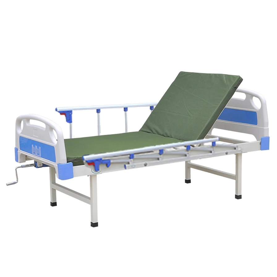 
hospital nursing bed powder coated manual patient bed 