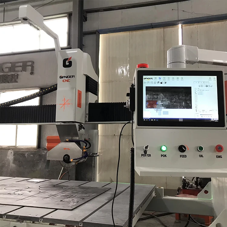 GANGER камень Cnc маршрутизатор мост резки 5 оси