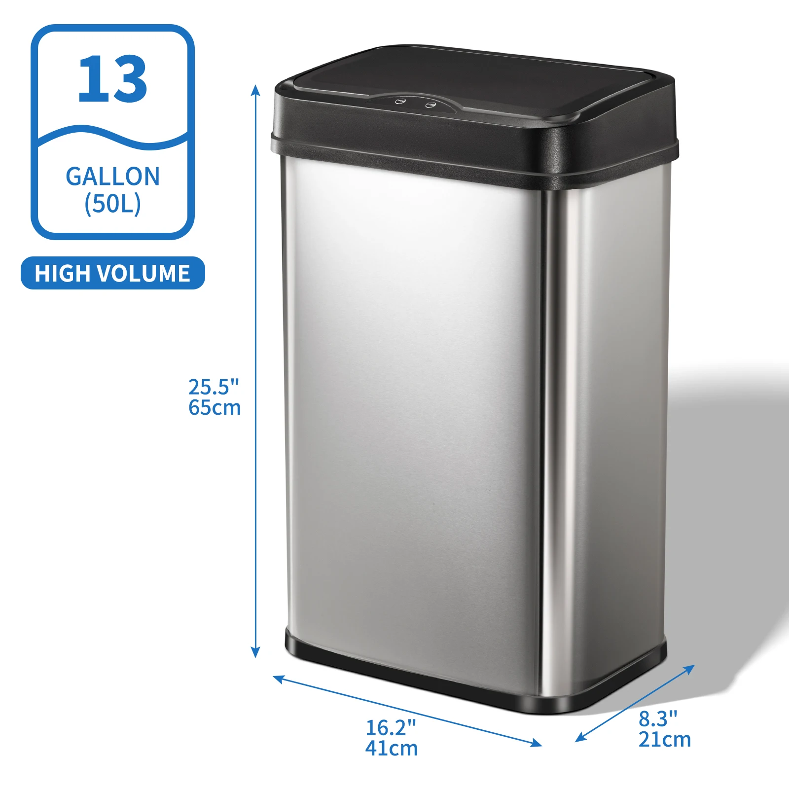 JILI Bin: Effortless disposal with sensor lid crafted in sleek stainless steel Elevate daily routine with touch-free convenience