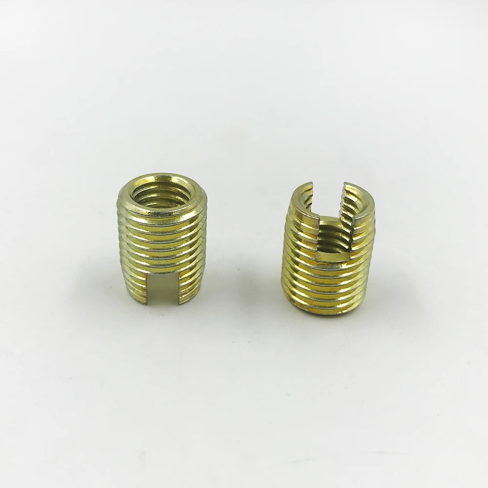 high quality yellow zinc Self-tapping wire thread insert slot type insert