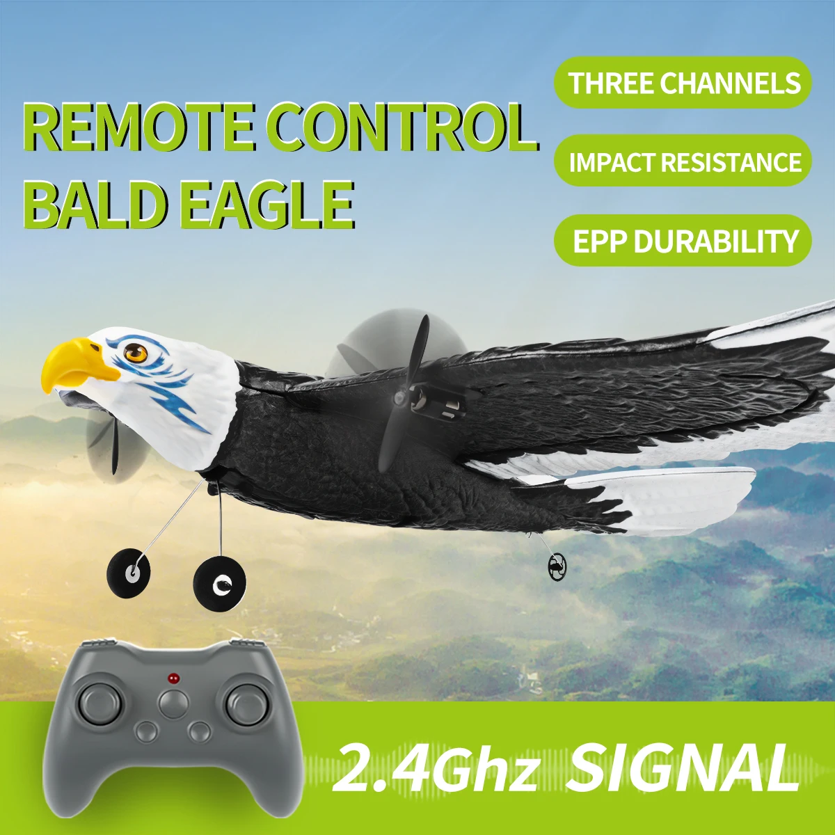 Exquisite Design 2.4GHz 2CH Remote Control Aircraft Toy EPP Foam Animals Eagle RC Flying Bird Airplanes Easy to Fly Eagle Glider