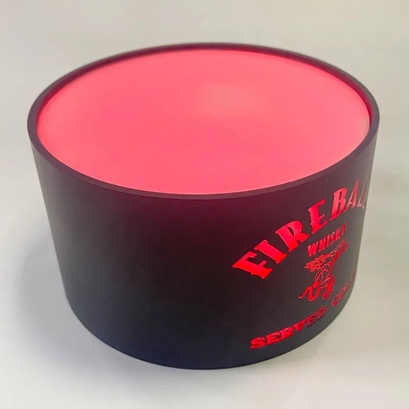 Factory Price Custom Acrylic Round LED Display Stand illuminated Wine Display Stand  Liquor Display Rack