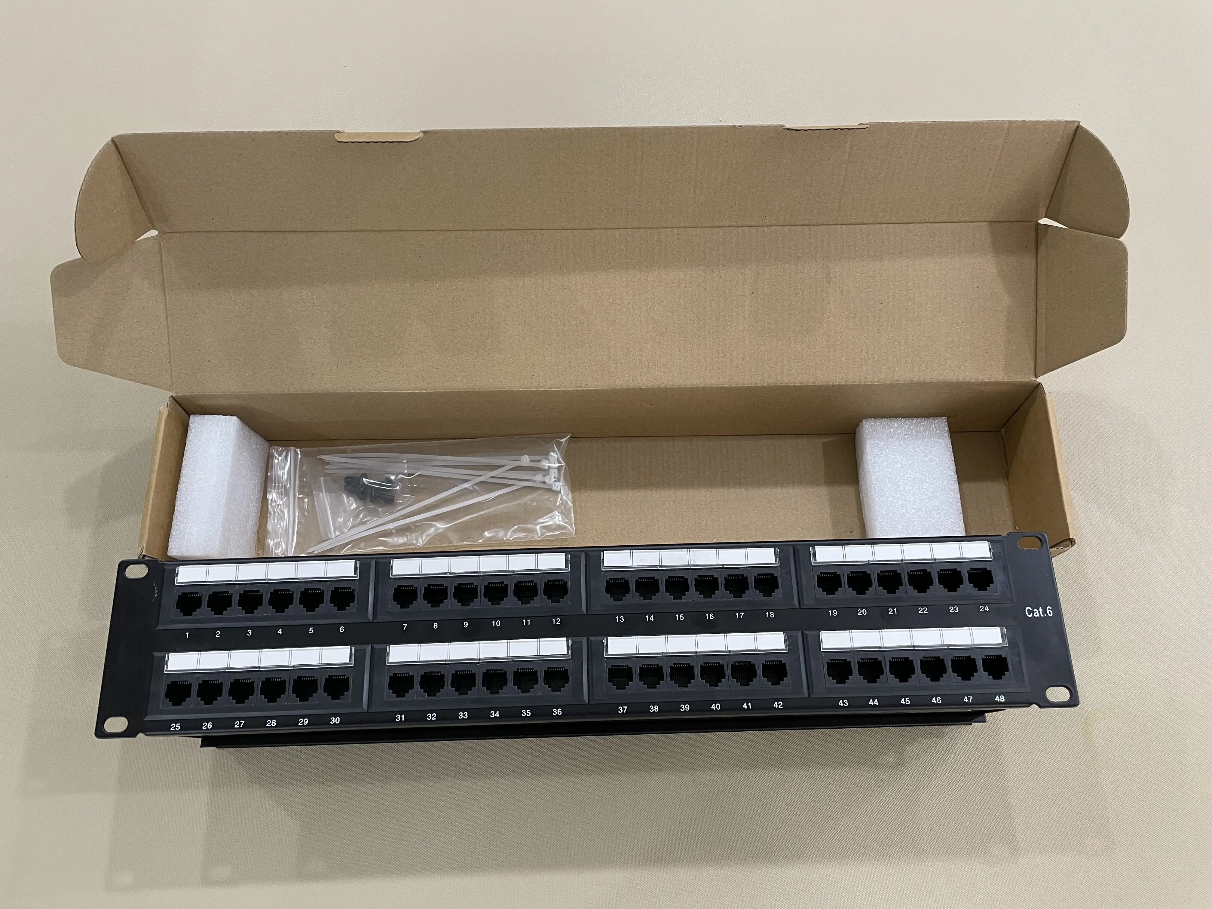 19 дюймов 2U стойку RJ45 CAT6 UTP FTP ДВОЙНОЙ неэкранированный 48 портовая коммутационная панель сетевой