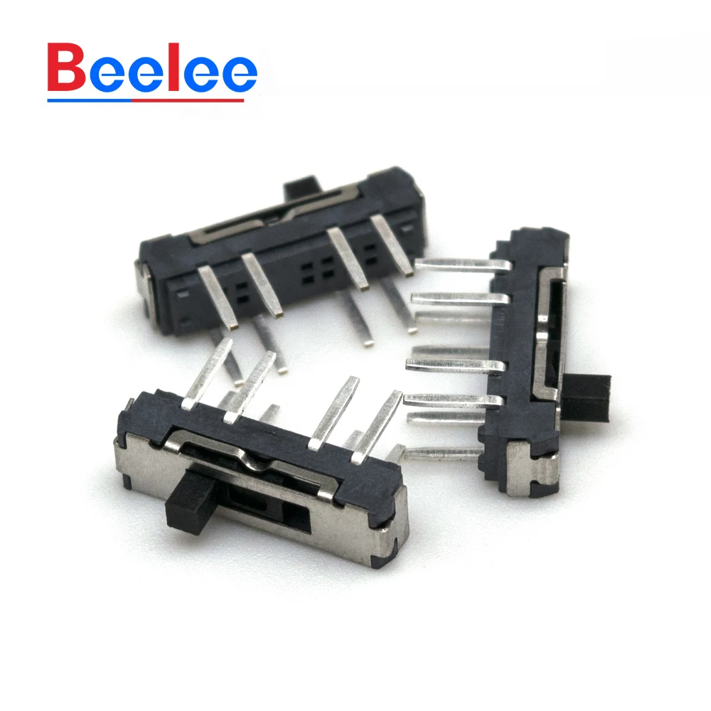 BL-SS06D Smd Тип 12 В тумблер ВКЛ ВЫКЛ Мини Вертикальный 8-позиционный 8-контактный прямоугольный раздвижной дверной контактный переключатель для