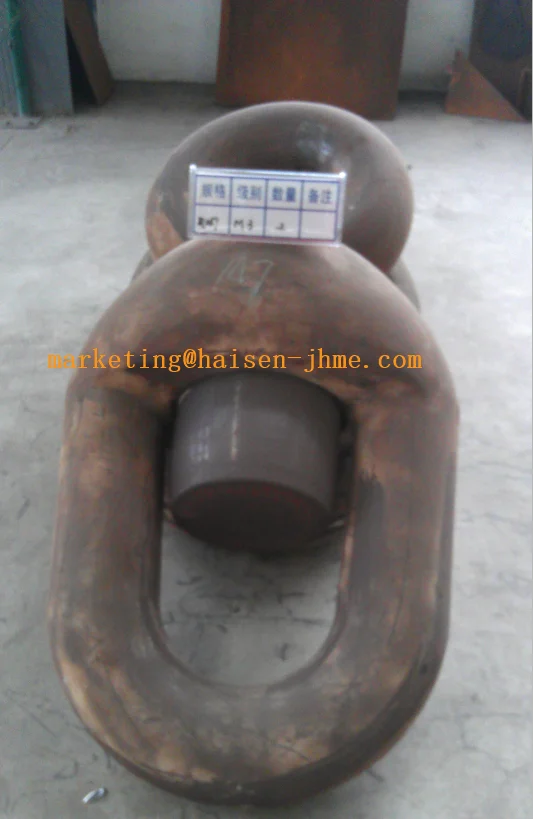 Excellent quality durable black bitumen paint anchor chain swivel shackle forerunner piece group for marine vessels and ships