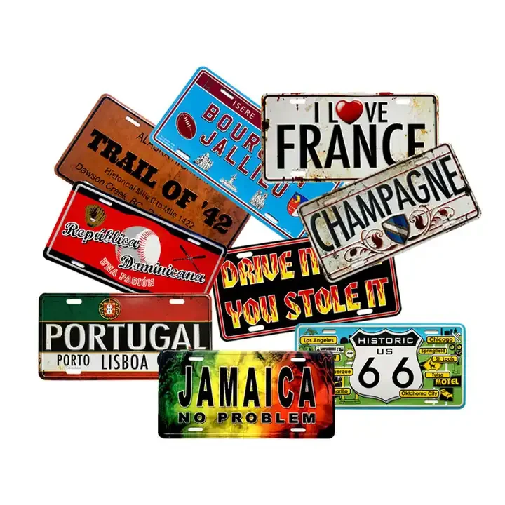 6'*12' Aluminum Sublimation License Plate Blank Aluminum Car License Plate For Decoration Blank Car Tag Plates