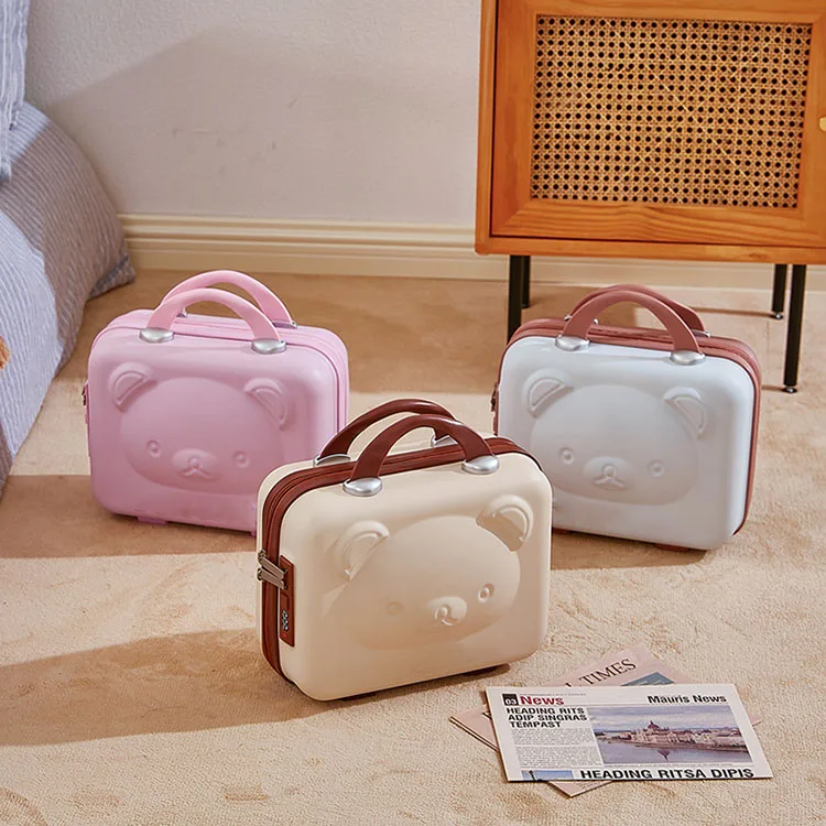 Fashion Makeup Bag Cartoon Travel Portable Fashion Suitcase Cute Hard Shell Password Box Souvenir zipper Cosmetic Case