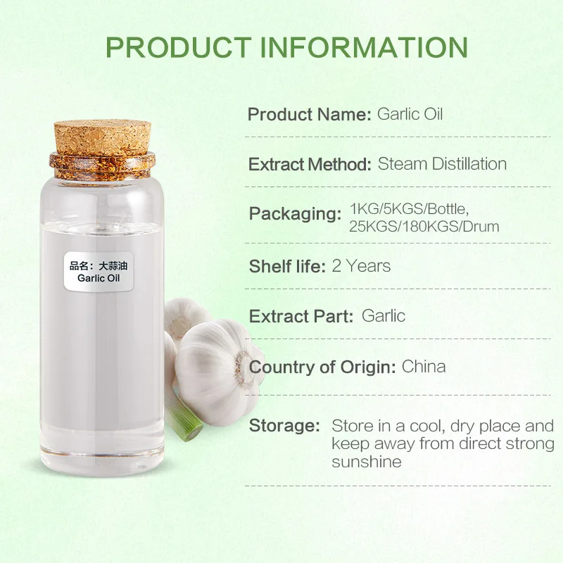 Inquiry Has Preferential Factory Direct Sales 100% Pure Natural Garlic Oil Bulk Black Garlic Essential Oil Wholesale Price
