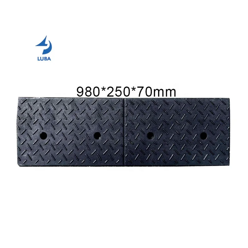 70mm Good Quality Rubber Driveway Curb Ramp Rolled Edge Ramp Rubber Kerb Ramp