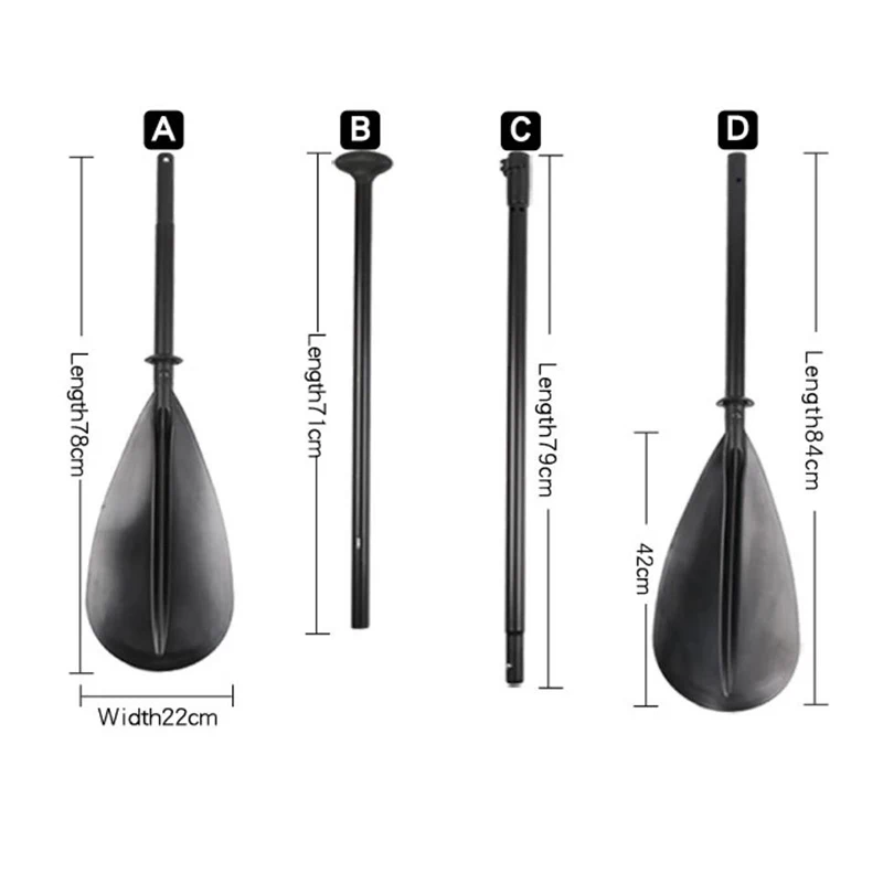 3 adjusted parts aluminum paddle for sup board and kayak