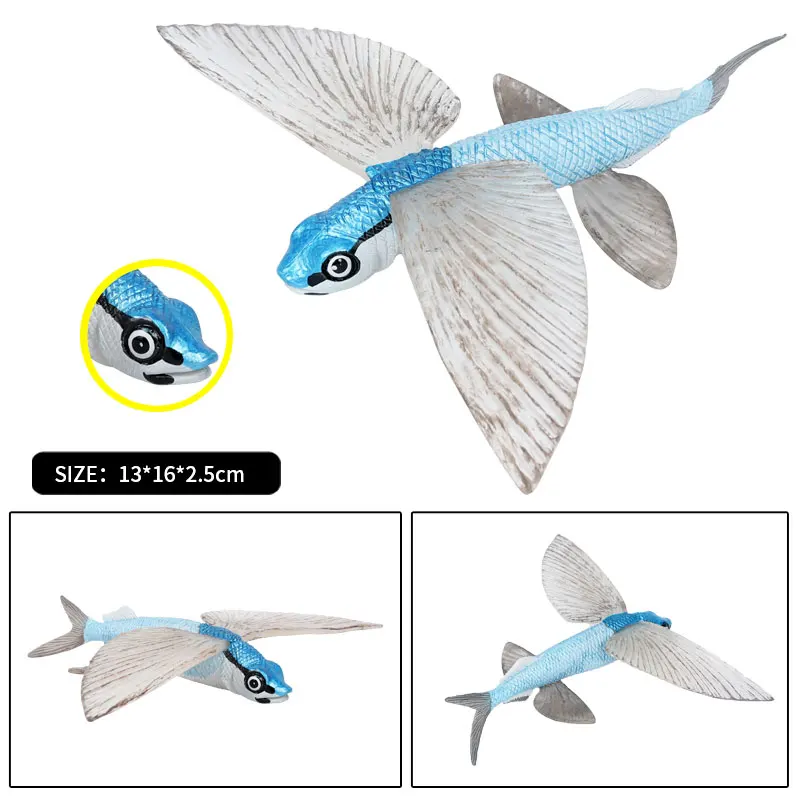 Oenux Wholesale Sealife Animal Toy Kids Educational Soild PVC Ocean Fish Crab Latimeria Action Figures Model