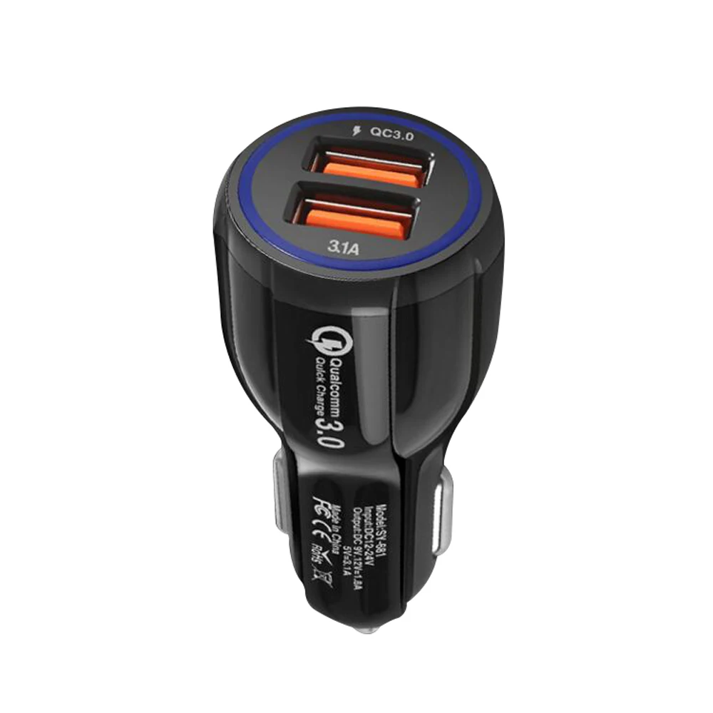 
SIPU factory price hot sale dual 2 port 5V 3.1A usb car charger 30 