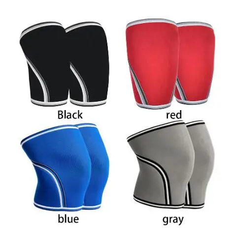 Custom Elastic Knee Sleeves 7mm Neoprene for Weightlifting