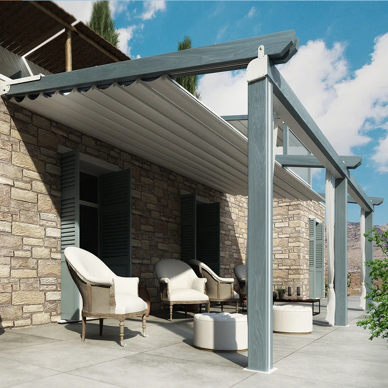 fashion durable chinese style garden pergola aluminium alloy metal gazebo to sale