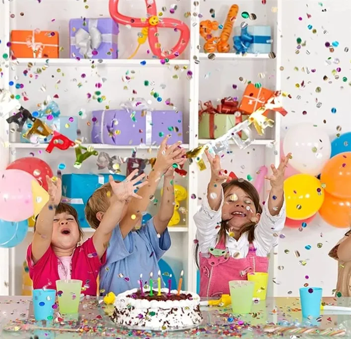 Surprise Party Decorations Boom Fireworks Gun Toy Inflatable Pistol Confetti Cannons Foil Material Balloons Set