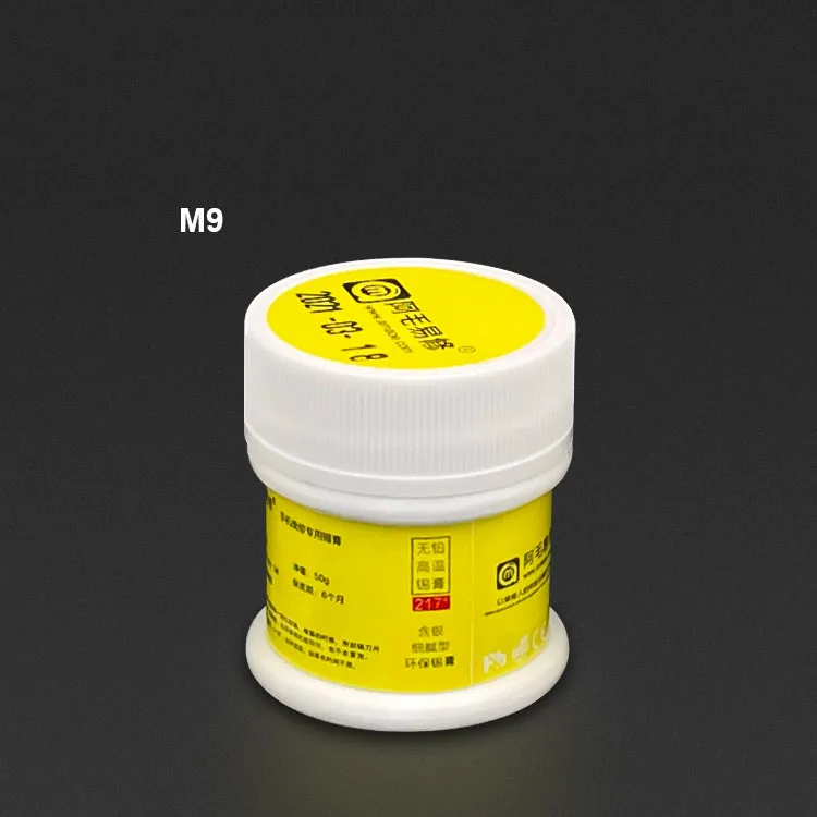 M9 Amaoe Lead-Free Silver High 217 Degree 50g Tin BGA Reballing Welding Repair Solder Paste For Mobile Motherboard Repair