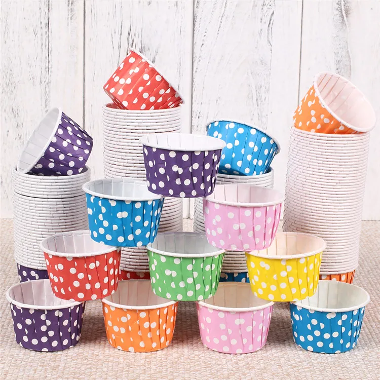 
50PCS Mini Cupcake Liners Paper Round Cake Baking Cups Muffin Cases Home Party Wedding Caking Tools 