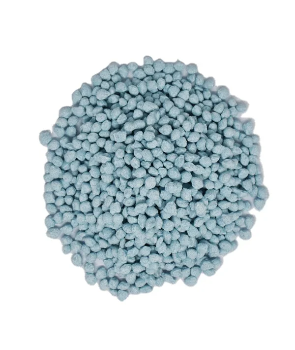White/brown/blue/purple/gray/colored particles NPK, a large number of elements