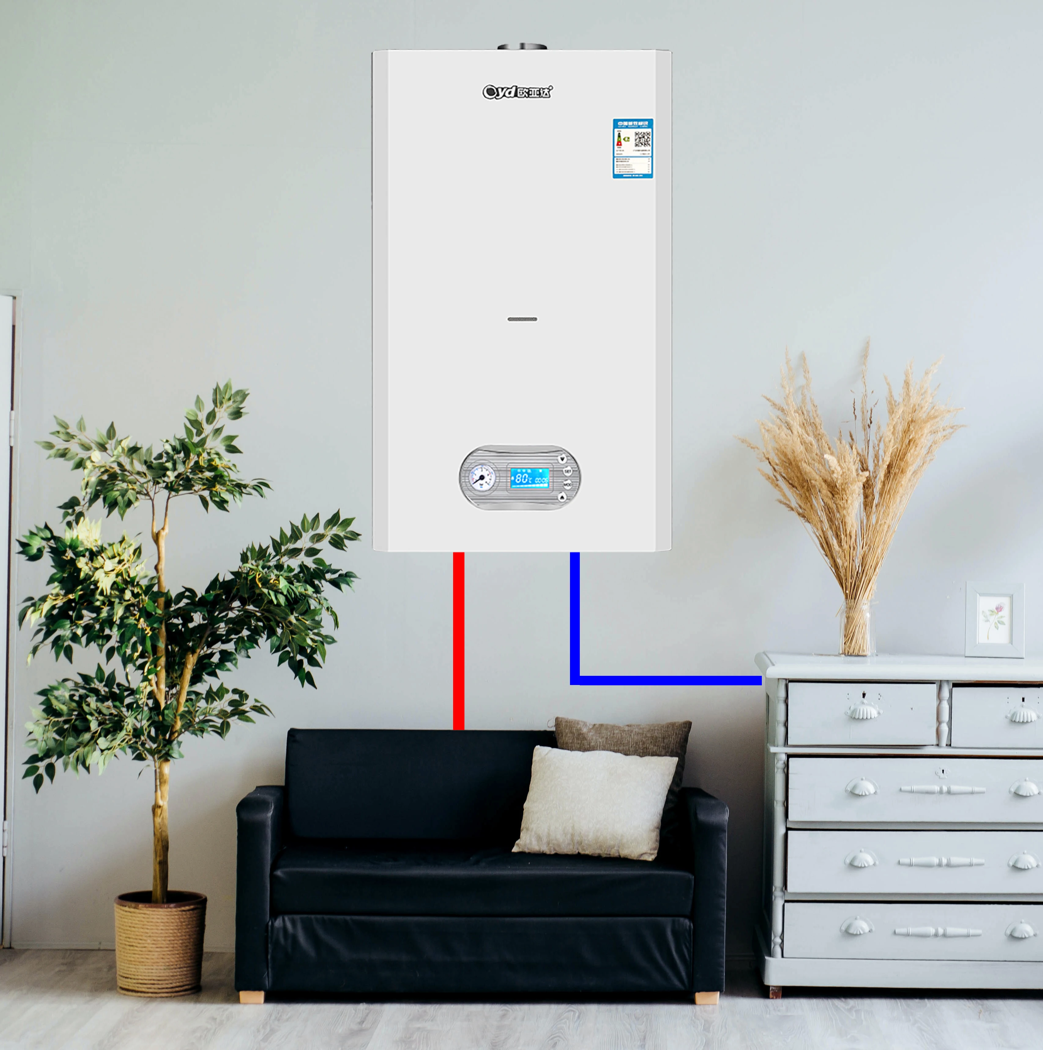 wall mounted gas boiler