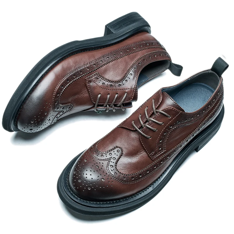 Custom logo Genuine Leather Dress Shoes For Men dress shoes men genuine leather shoes