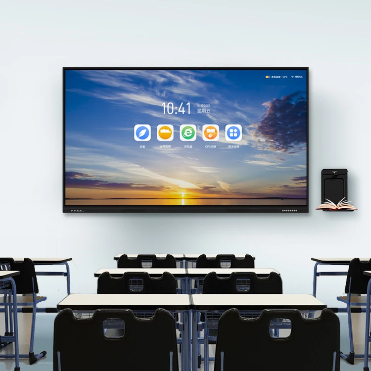 Commercial Smart Interactive Display Education or Meeting Use Big Size Smart Flat Panel Interactive Board LCD Notice Board 1 Pc