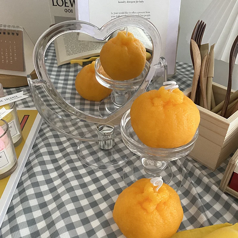 Style Acrylic Pink Heart Mirror Home Use Double Side Desktop Makeup Mirror Student Dormitory Mirror Cosmetic Tools Korea Glass