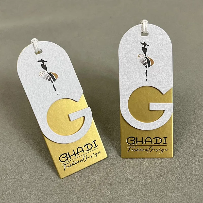 Luxury Recyclable Clothing Hang Tags Custom Logo Green Card Clothes Label T-Shirts Jackets Shoes Printed Technique Special Paper