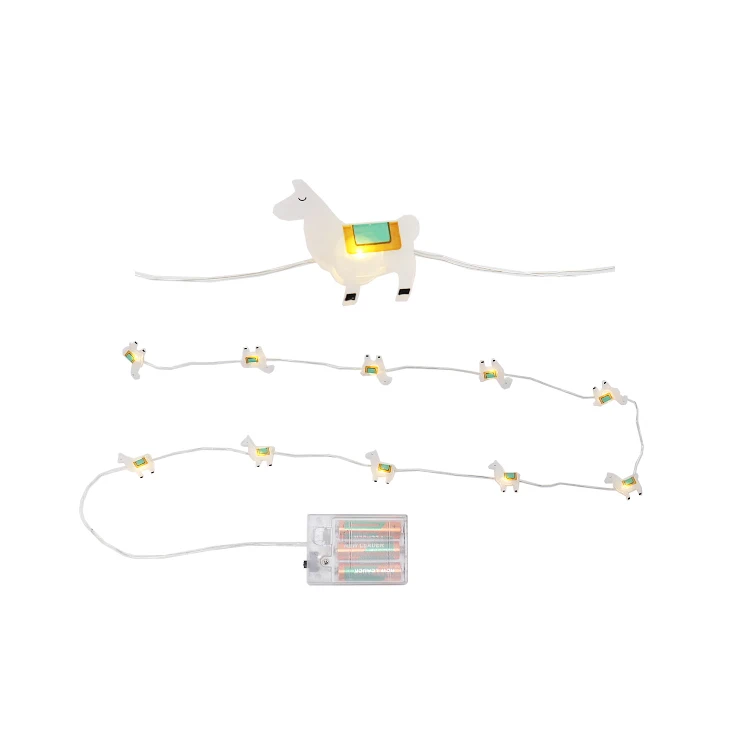 Световая гирлянда для штор свадебная венки дерево домашний торговый центр Рождественская ферма бег пони украшения 20 л теплый белый цвет