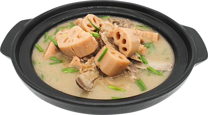 pre-made food Honghu lotus root Soup Hubei specialty heated ready-to-eat restaurant prefabricated vegetables semi-finishe
