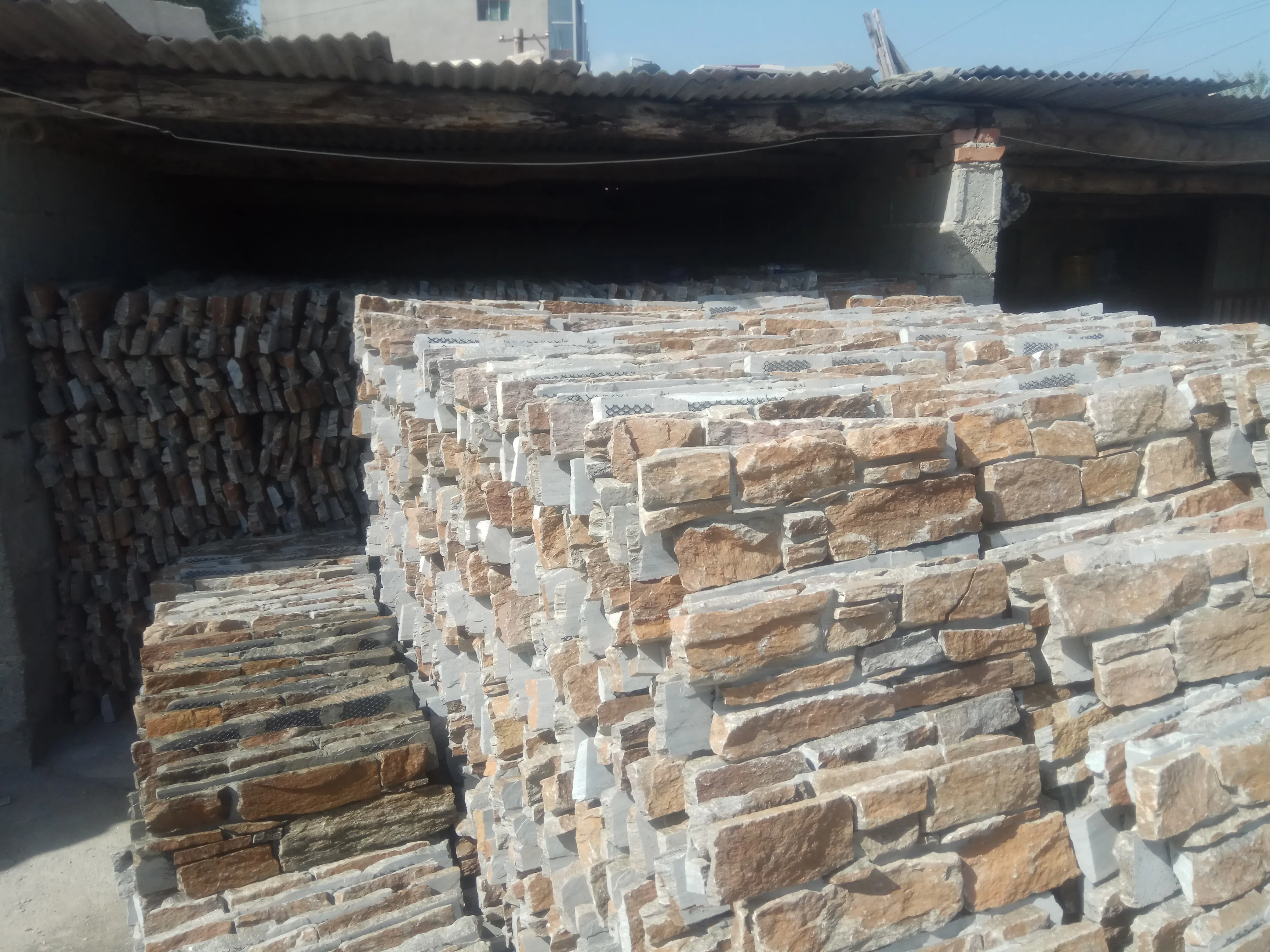 Natural cultural stone exterior wall design