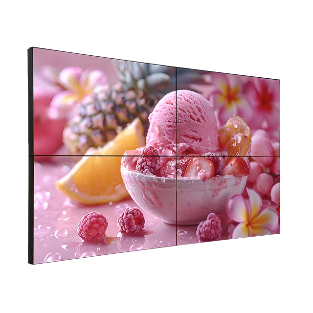 0.88 1.88 3.5mm Indoor video wall monitor advertising display narrow bezel 4K 2x2 panels mulit splicing screens Lcd Video Wall